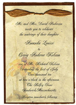 5"x7" Hemlock Lotka Seeded Invitation