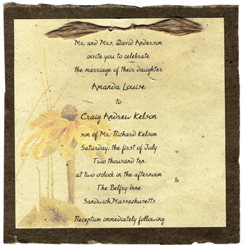 6"x6" Sequoia Lotka Seeded Invitation