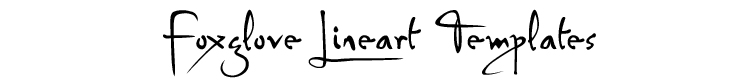 Foxglove Lineart Templates
