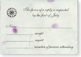 handmade response card 