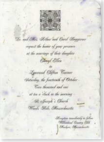 5x7 handmade invitation