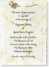 4"x6" Handmade Invitation with Misty Attachment