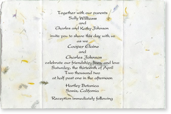 6"x9" bifold Invitation(4.5"x6" Closed)