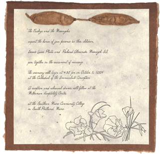 6"x6" Seeded Hemlock Lotka Invitation