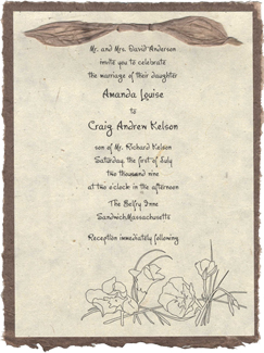 4.5"x6" Seeded Sequia Lotka Invitation