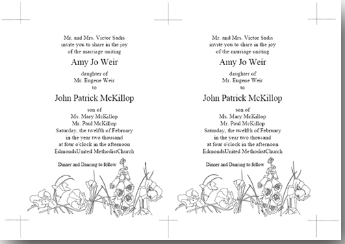 4.5"x6" Wildflower Colage Template(ITL0102)