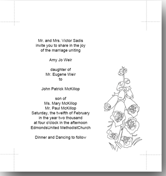Foxglove 6"x6" Invitation Overlay