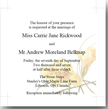 5.5" x 5.5"Custom invitaion template