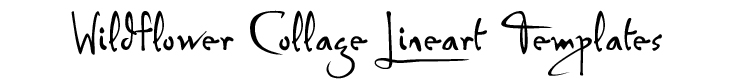 Wildflower Collage Lineart Templates